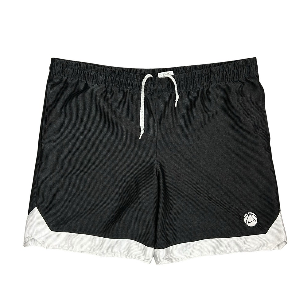 Nike Shiny Dazzle Basketball Shorts Mens XL Black Swoosh Baggy‎ Drawstring Y2K